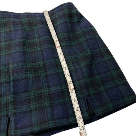 Hollister Green/Blue Plaid A-Line Mini Skirt Ultra High-Rise - Picture 11 of 11